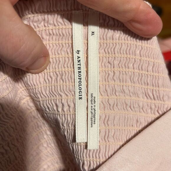 Anthropologie‎ Side Slit strapless Dress Hibiscus Hint pink NWT size XL - Picture 12 of 14